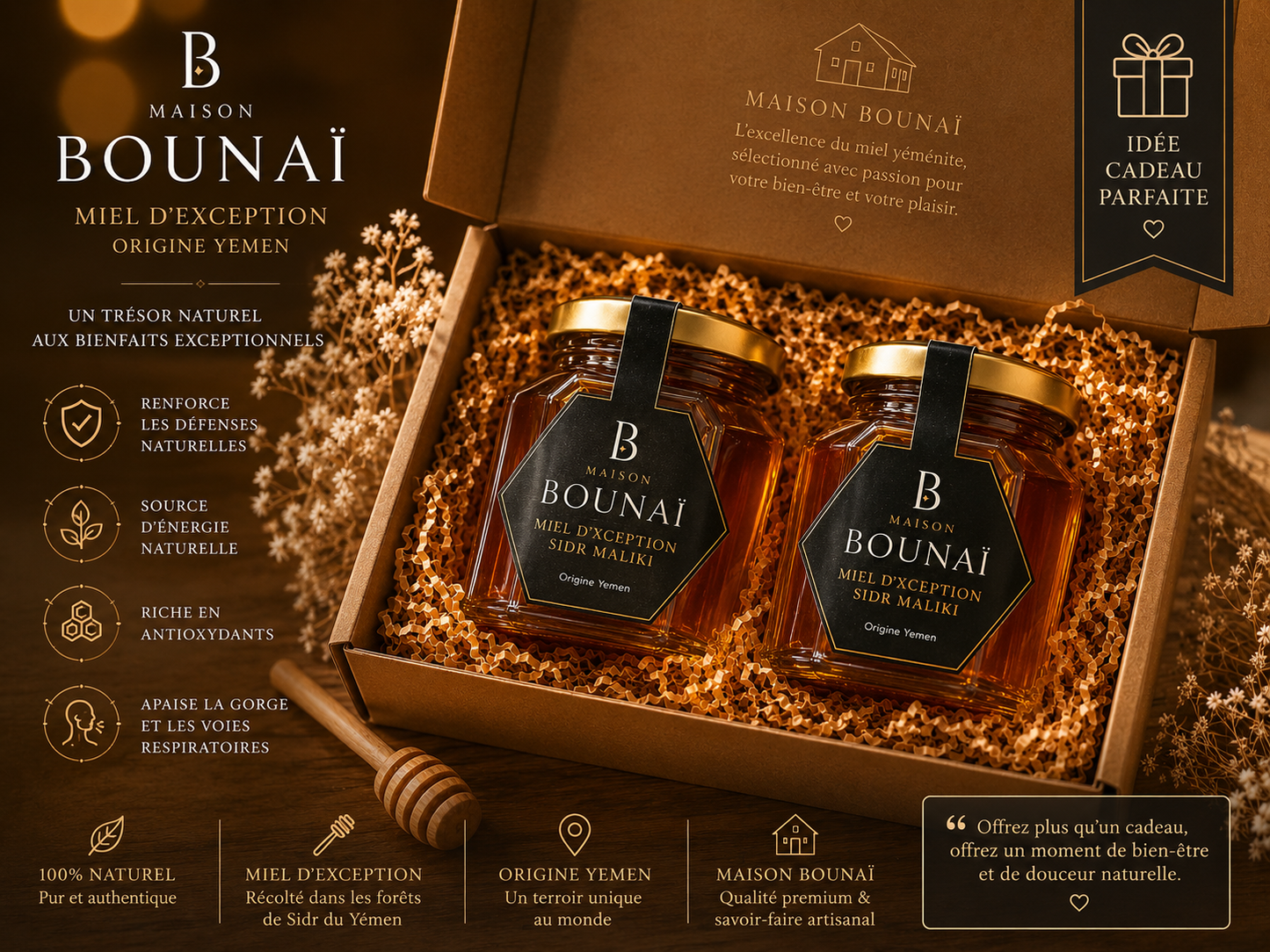 Coffret Duo — 2 Miels de Sidr Maliki du Yémen